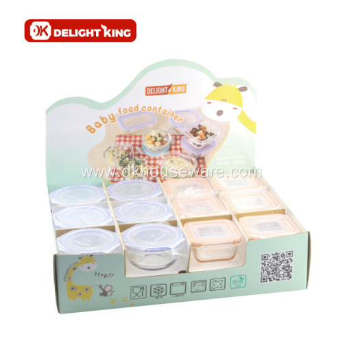 Glass Baby Food Container Set for Kids